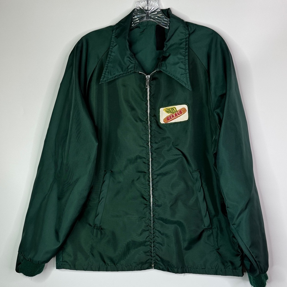 Vintage K Brand Dekalb Green Windbreaker Jacket Size Large